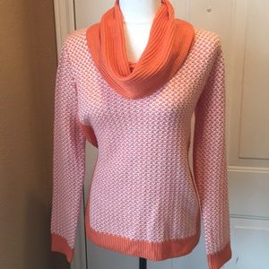 Calvin Klein orange with white small sweater